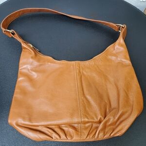 NWOT Tan Geniune Leather Shoulder Bag